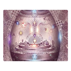Cosmic Egg Sacred Geometry Art Premium Plush Fleece Blanket (large) by Grandong