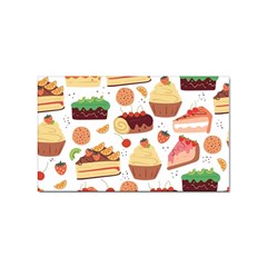 Dessert And Cake For Food Pattern Sticker Rectangular (100 Pack) by Grandong