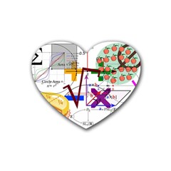 Mathematics Formula Physics School Rubber Coaster (heart) by Grandong