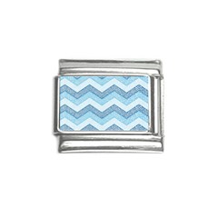 Seamless Pattern Of Cute Summer Blue Line Zigzag Italian Charm (9mm) by Grandong