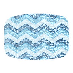 Seamless Pattern Of Cute Summer Blue Line Zigzag Mini Square Pill Box by Grandong