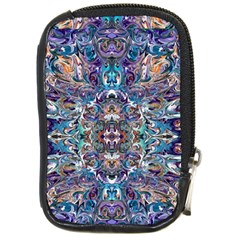 Over The Delta  Compact Camera Leather Case by kaleidomarblingart