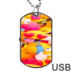 Wallpaper Emoji Dog Tag Usb Flash (two Sides) by artworkshop