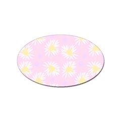 Mazipoodles Bold Daisies Pink Sticker Oval (10 Pack)
