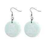 Mazipoodles Bold Daisies Spearmint Mini Button Earrings