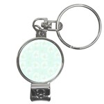 Mazipoodles Bold Daisies Spearmint Nail Clippers Key Chain