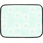 Mazipoodles Bold Daisies Spearmint Two Sides Fleece Blanket (Mini)