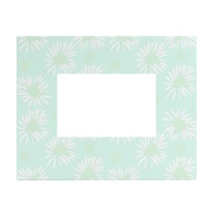 Mazipoodles Bold Daisies Spearmint White Tabletop Photo Frame 4 x6  by Mazipoodles