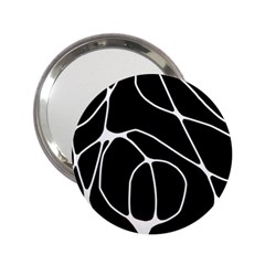 Mazipoodles Neuro Art - Black White 2 25  Handbag Mirrors by Mazipoodles