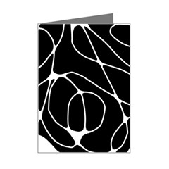Mazipoodles Neuro Art - Black White Mini Greeting Cards (pkg Of 8)