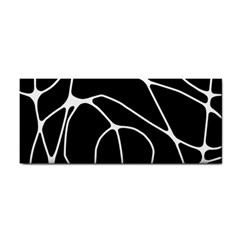 Mazipoodles Neuro Art - Black White Hand Towel by Mazipoodles