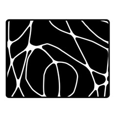 Mazipoodles Neuro Art - Black White Fleece Blanket (small) by Mazipoodles