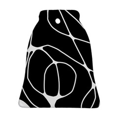 Mazipoodles Neuro Art - Black White Ornament (bell) by Mazipoodles