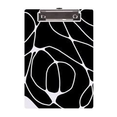 Mazipoodles Neuro Art - Black White A5 Acrylic Clipboard by Mazipoodles