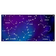 Realistic Night Sky With Constellations Banner And Sign 8  X 4  by Cowasu