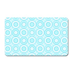 Mazipoodles Baby Blue Check Donuts Magnet (rectangular)