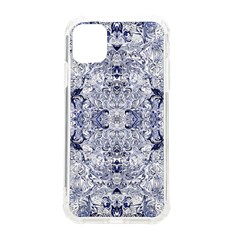 Blue Biro Arabesque Iphone 11 Tpu Uv Print Case by kaleidomarblingart