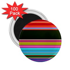 Horizontal Line Colorful 2 25  Magnets (100 Pack)  by Grandong