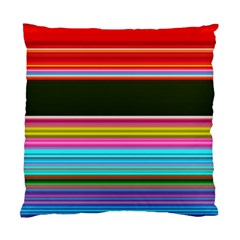 Horizontal Line Colorful Standard Cushion Case (one Side) by Grandong