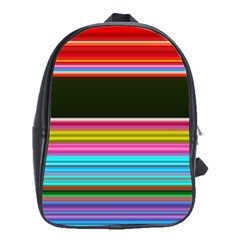 Horizontal Line Colorful School Bag (xl) by Grandong