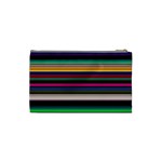 Horizontal Lines Colorful Cosmetic Bag (Small) Back