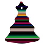 Horizontal Lines Colorful Christmas Tree Ornament (Two Sides) Front