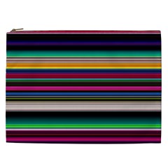 Horizontal Lines Colorful Cosmetic Bag (xxl) by Grandong