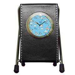 Sky Pattern Pen Holder Desk Clock by pakminggu