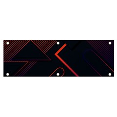 Gradient-geometric-shapes-dark-background-design Banner And Sign 6  X 2  by pakminggu