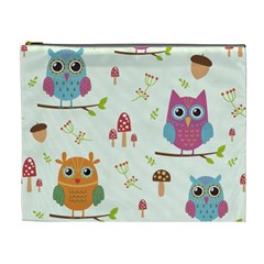 Forest-seamless-pattern-with-cute-owls Cosmetic Bag (xl) by pakminggu