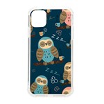 Seamless-pattern-owls-dreaming iPhone 11 TPU UV Print Case Front