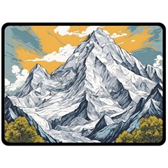 Nature Mountains Landscape Forest Fleece Blanket (large) by Ravend