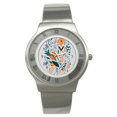 Pattern Flowers Design Nature Stainless Steel Watch by uniart180623