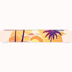 Nature Tropical Palm Trees Sunset Small Bar Mat by uniart180623