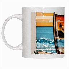 Beach Summer Drink White Mug by uniart180623