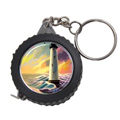 Lighthouse Colorful Abstract Art Measuring Tape by uniart180623