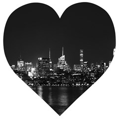 New York Skyline Wooden Puzzle Heart