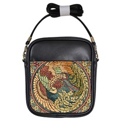 Wings-feathers-cubism-mosaic Girls Sling Bag by Bedest