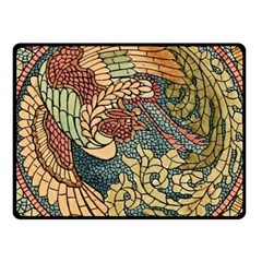 Wings-feathers-cubism-mosaic Fleece Blanket (small) by Bedest