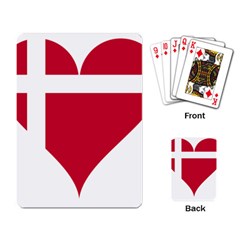 Heart-love-flag-denmark-red-cross Playing Cards Single Design (rectangle)