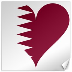 Heart-love-flag-qatar Canvas 16  X 16 