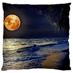 Beautiful Moon Nigh Sky Stars Standard Premium Plush Fleece Cushion Case (Two Sides)