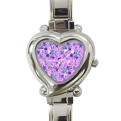 Violet-02 Heart Italian Charm Watch by nateshop