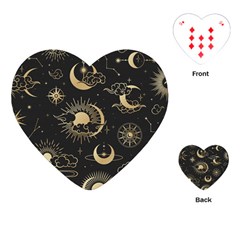 Asian Seamless Pattern With Clouds Moon Sun Stars Vector Collection Oriental Chinese Japanese Korean Playing Cards Single Design (heart)