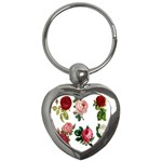 Roses-white Key Chain (Heart) Front