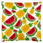 Watermelon -12 Large Premium Plush Fleece Cushion Case (Two Sides) Back