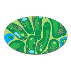 Golf Course Par Golf Course Green Oval Magnet by Cowasu