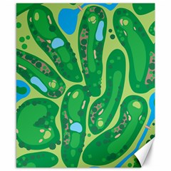 Golf Course Par Golf Course Green Canvas 8  X 10  by Cowasu