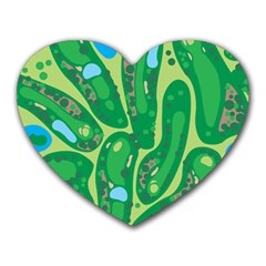 Golf Course Par Golf Course Green Heart Mousepad by Cowasu