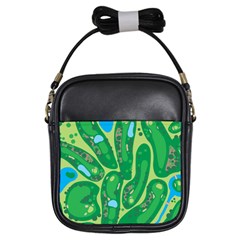 Golf Course Par Golf Course Green Girls Sling Bag by Cowasu